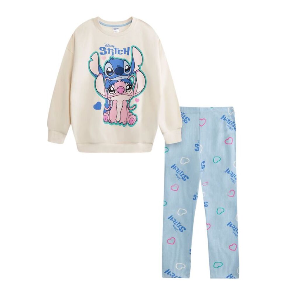 Lilo & Stitch Girls Angel Sweatshirt & Jogging Bottoms Set / Multicolored